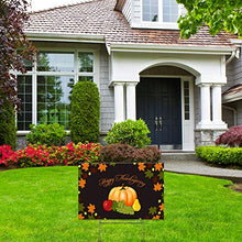 Yard Sign Happy Thanksgiving Turkey Day Lawn Sign 18" x 12" with Heavy Duty Stake