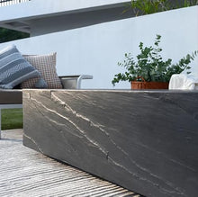 AMS Fireplace | Elementi Plus | Cape Town | 56" Rectangular Slate Black Concrete Propane Gas Fire Pit Table