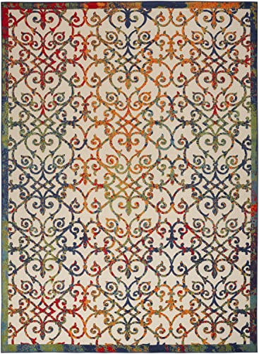 Nourison Aloha Indoor/Outdoor Multicolor Area Rug 10' x 14'