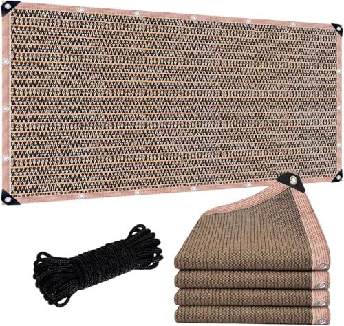 LCYGHA 33 x 50 FT Sun Shade Sail Rectangle Canopy Patio Cover Sunlight Block Awning Heavy Duty Commercial Grade for Backyard Lawn Garden Outdoor Activities, Brown