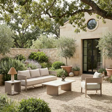 Zuo Foret Sofa Gray, Beige Sofa, Modern Style, Patio Furniture, Outdoor Fabric, Seats up to 2, Aluminum, Outdoor Living, 77.4" W x 28.9" D x 31.5" H, Non-Stackable