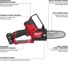 jenahuip Milwaukee 2527-21 M12 12V 6" Brushless Cordless Pruning Saw Kit