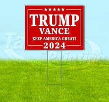 TampaPrinting Trump Vance Yard Sign 18" x 24" with Metal Step Stake