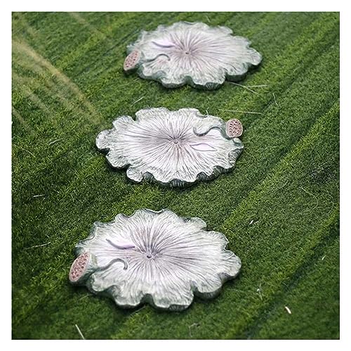 Etlegor Garden Stepping Stones Set, Lotus Pedal Stone Garden Path Concrete Decorative Stones Creative Garden Courtyard Lotus Decoration (Color : 3PCS, Size : 32x32x2cm)