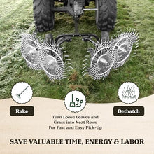 Yard Tuff Acreage Rake 4-Tine Steel Tow-Behind Lawn Dethatcher