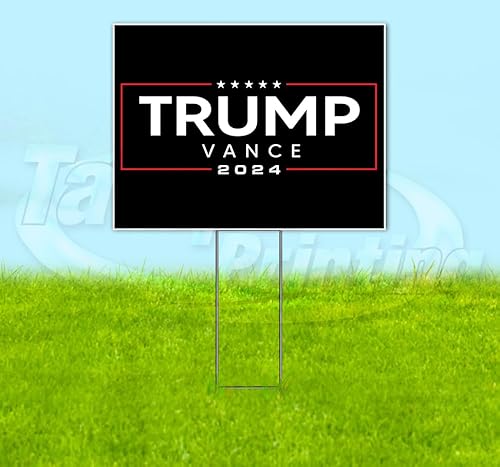 TampaPrinting Trump Vance Yard Sign 18" x 24" with Metal Stake
