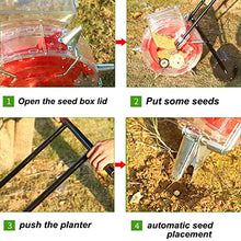 Garden Seeder, Precision Garden Seed Planter Spreader, Corn Soybean Fertilizer Machine with Seed Storage Box, Manual Seeder for Lawn & Garden,12 Holes