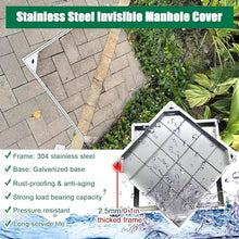 LWJQRSP Rectangular Manhole Cover with Stainless Steel 304 e Invisible Decorative Sewer Pit Cover for Driveway Courtyard 40x60 cm & Aesthetic Solution