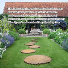 GZHERVICES Decorative Imitation Wood Stepping Stones for Garden Pathway - Non-Slip Lawn & Patio Pavers, Outdoor Walkway Stones with Natural Wood Look, Weather-Resistant Yard Decor (4-Pack)
