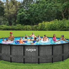 Funsicle Oasis Designer Above Ground Pool Dark Herringbone