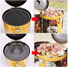 Barbecue Grill Outdoor Portable Charcoal Grill Outdoor BBQ Cooking Vertical Stainless Steel Barbecue For Camping Picnic Camping Picnic(Silver)