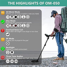 JDXQBLD Metal Detector for Adults, Upgraded Metal Finder with LCD Display, 10" High Accuracy Search Coil and 2 Alarm Mode, Adjustable Stem and Humanity Design, Pinpoint and Easy to us