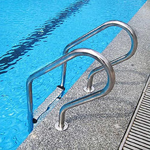 Swimming Pool Ladder Thick 304 Stainless Steel Special Pool Ladder with 3 Layers of Non-Slip Ladder Swimming Pool Ladder with handrails no Embedded/Silver / 59×28×155cm (Silver 59×28×155