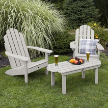 Highwood Classic Westport Adirondack 3-Piece Set, 2 Chairs & Coffee Table, Harbor Gray