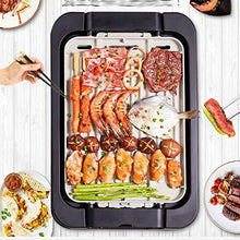 AFPSDLFJDLS Electric BBQ Smokeless Grill Rotisserie Griddle Catering Equipment Kebab Barbecue Plate Nonstick