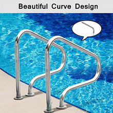 Swimming Pool Handrail 31"X31" Pool Railing for Inground Pool Entry Spa Handrail Rustproof Safety Handle