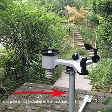 ALQPPM Solar Powered Wireless Professional Weather Station, Wireless Thermometer with Color touch screen, Can provide wind speed, wind direction, temperature, humidity, rainfall ect