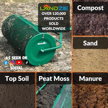 LANDZIE - Compost Spreader 44 Inch, Peat Moss & Top Soil Roller