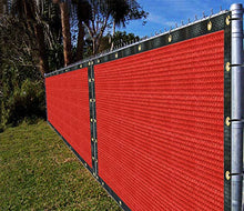 Ifenceview 16' x 5' to 16' x 80' Patio Top Canopy Awning Fence Privacy Screen Driveway Carport Barn Kennel Yard Garden Plants Crops Shade Cloth Mesh Net Pergola Gazebos Cover (16' x 72', Red)