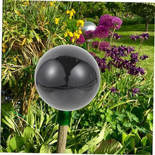 DULAI Mirror Finish Garden Ball,Gazing Balls, Garden Reflective Ball Outdoor Stainless Steel (Color : Black, Size : 480mm)