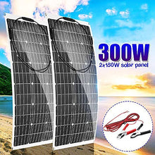 300W/150W Solar Panel 18V Semi-Flexible Monocrystalline Solar Cell DIY Cable Waterproof Outdoor Car Rechargeable Power System 300w