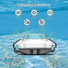 KANGJIEM Cordless Robotic Pool Cleaner, Automatic Pool Vacuum with Powerful Suction, Last 90 Mins, Self-Parking, Ideal for Above/In-Ground Flat Pools up to 40 Fee