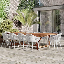 International Home Miami Amazonia 11 Piece Rectangular Patio Dining Set with White Aluminum Chairs