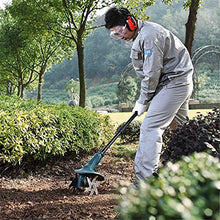 JJCC Cordless Rotavator, Electric Garden Tiller with 1300Mah Rechargeable Battery, Aluminum & Manganese Steel Blade, Portable Cultivator for Garden, Vegetable Plots
