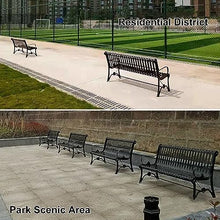 FQMYLTYN Garden Bench,Patio Welcome Bench with Slatted Seat, Outdoor Benches with Backrest, 880 lbs Durable Cast Iron Metal Park Bench, for Lawn Yard Porch Work Entryway (Size : 150x67x83cm)