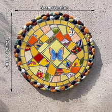 GZHERVICES 5PCS - 3D Wall Art Decor, Decorative Stone for Garden, Outdoor Wall Decorations, Garden Décor Footstone, Ceramic Mosaic Stepping Stone, Wall Sculptures Wall Hanging Art