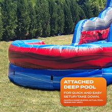 JumpOrange 15’ Ocean Battle Tall Water Slide with Detachable Deep Pool, Big Kids and Adults, Commercial Grade, Outdoor Backyard Water Park, Indoor Use, Summer Fun, Blow Up Inflatable (with Blower)