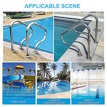 MSHOSAC 80x80cm Swimming Pool Handrail, Easy Mount Handrail Rustproof Perfect Handle Pool Grab for In Ground Swimming Pools (Thick 1.2mm) ()