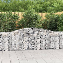Arched Gabion Baskets 3 pcs 157.5"x11.8"x31.5"/39.4" Galvanized Iron for Outdoor Plants White Black Other