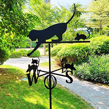 Weathervane - Cat Catch Mouse Weather Vane Stainless Steel Retroc Wind Vane for House Garage Cupola Garden Roof Paddock Wind Direction Indicator (Size : Figure 3) (Figure 1)
