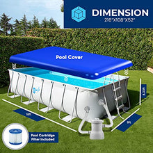 Sound Around Above Ground Pool Set Steel Frame 18’ x 9’ x 52” Stainless