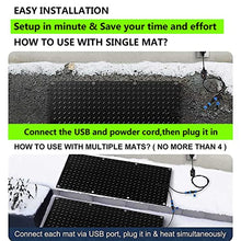 Snow Melting Mat, Snow Melting System, Roof and Valley Heater, Ice and Snow Melting Mats, Heated Outdoor Mats for Winter Entrances,15 * 20in(38.1 * 50.8cm)
