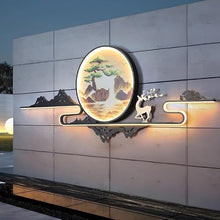 GSOUL Outdoor Wall Lamp Garden Lights, Landscape Wall Decoration, Outdoor Villa, Chinese