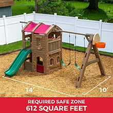 Step2 Naturally Playful Adventure Lodge Swing Set and Play Center Brown