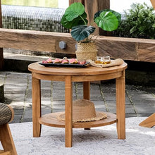 Cambridge Casual Auburn Teak Wood Padded Upholstered Patio Conversation Set 5 Pieces