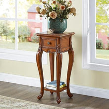 GKOKG Coffee Tables Flower Stand Solid Wood Living Room Shelf Floor Sofa Side Table Indoor
