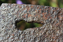 Unknown European Medieval German Iron Axe with Key-Shape Hole #12A Black