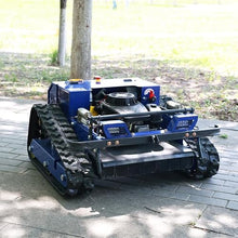 NUOYU 9HP Hybrid Remote Lawn Mower 55cm Deck 2-15cm Height 45° Slope Zero Turn Brushless Tracked for Farm Orchard