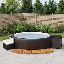 vidaXL Hot Tub Surround Black PE Rattan Large Black Hot Tub Surround