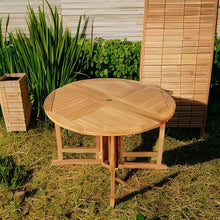 Teak Folding Butterfly Dining Table - Round 48" (120 cm)