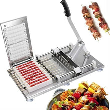 BBQ Grill Shish Kebab Maker, Stainless Steel Skewers Brochette Beef Skewer Making Machine, Kebab Maker Grill, BBQ Meat Skewer Maker Box for Kitchen BBQ Camping, Outdoors Grilling Skewers