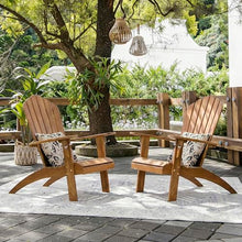 Cambridge Casual Lakeside Indonesian Teak Oversized Patio Adirondack Chair with Cup Holder, Set of 2 Adirondack Chairs, Weather-Resistant, Comfortable Set for Poolside, Fire Pit, Backyard