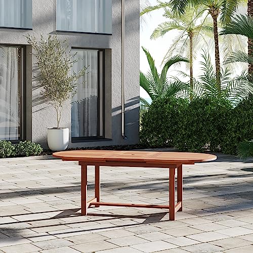 Amazonia Bahamas 7 Piece Oval Patio Dining Set Eucalyptus Wood Black