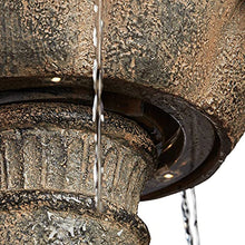 Louvre 44" High Gray 3-Tier LED Outdoor Floor Water Large Fountain