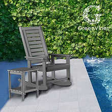 GREENVINES Outdoor Rocking Chairs Set of 4 Oversized High Back Grey