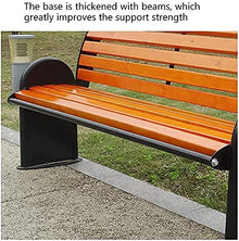 Outdoor Bench Bench,Outdoor Park Garden Benches, Iron Art Backrest Benches, Anti Corrosive Solid Wood Seats, Outdoor Furniture Garden Decorative Benches (With Backrest (Without Backrest 120cm)